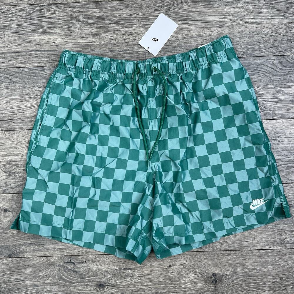 Nike Shorts Sz XL Mens Malachite Green Club Flow Checkers $60
